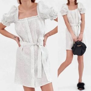 Sleeper Bridgette Linen Mini Dress L NWT
